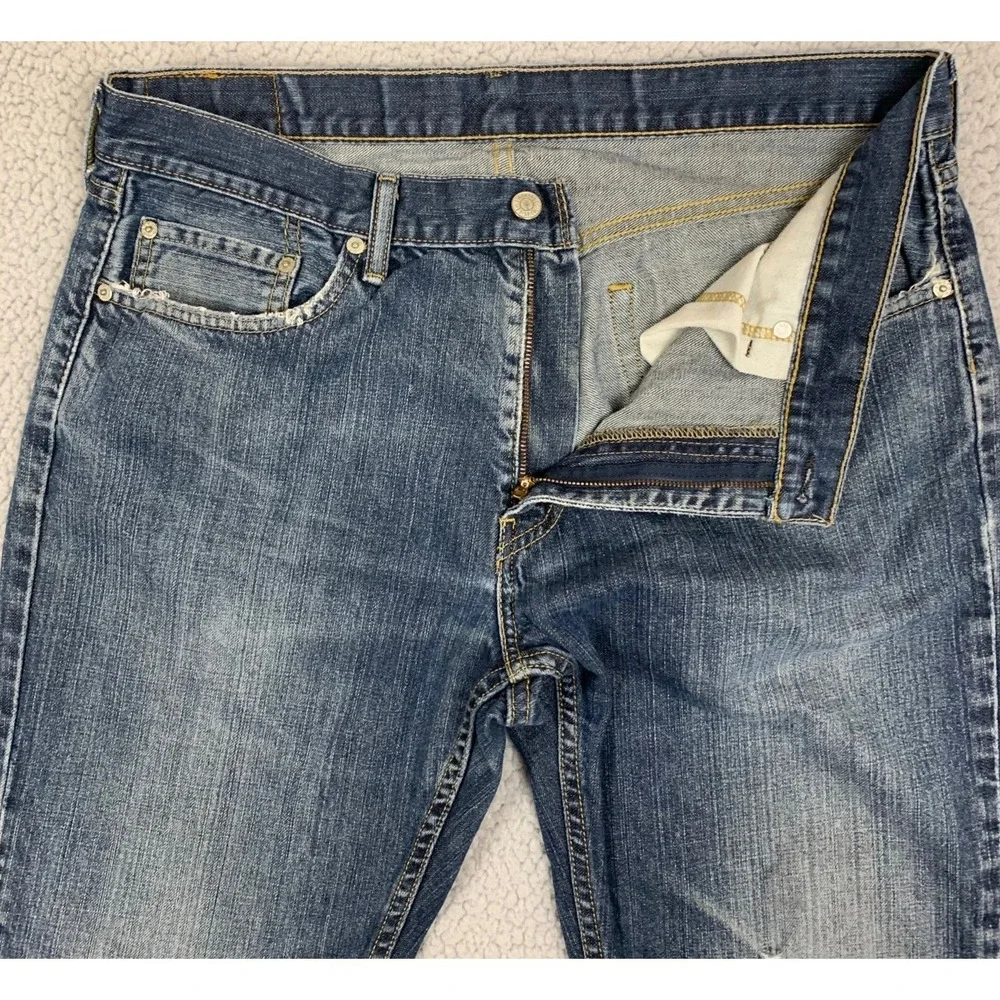 Levi's‎ 559 Jeans Mens 36x30 Blue Distressed Denim Relaxed Straight Fit